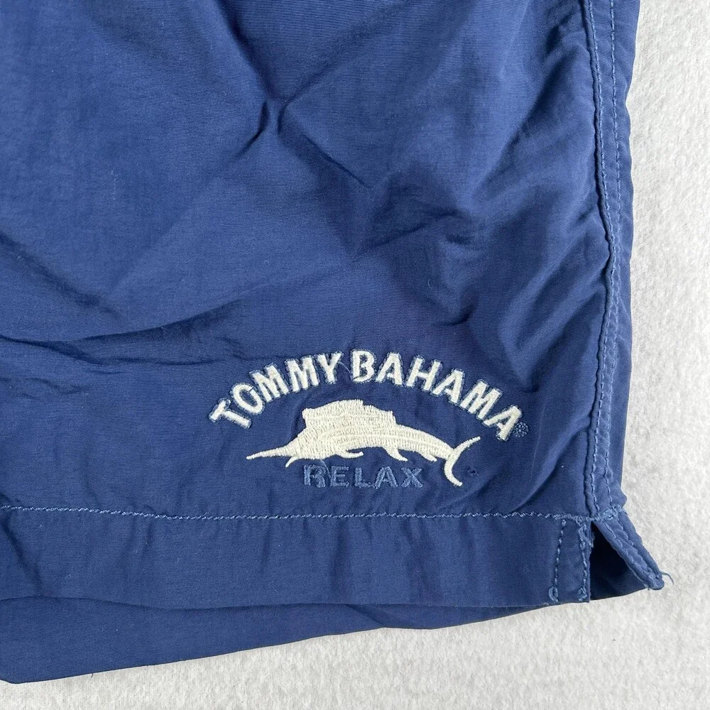 Tommy Bahama Relax Shorts Mens Large Blue Swim Trunks Cargo Mesh Lined Quick Dry